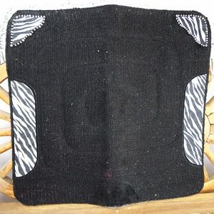 New Black/White Zebra Fringe Saddle Pad EXTRA SHIP